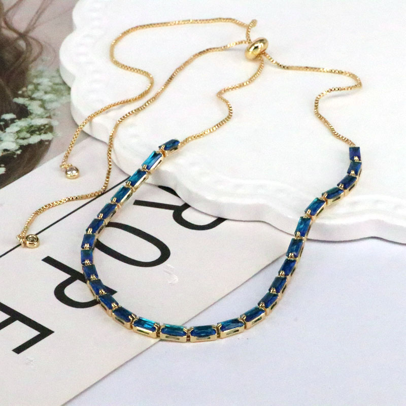 Fashion Geometric Copper Gold Plated Zircon Necklace 1 Piece display picture 5