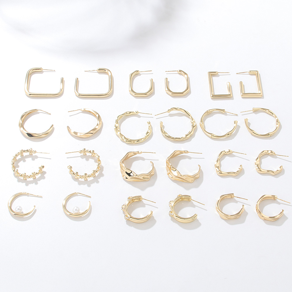 Fashion Geometric Alloy Plating Women's Ear Studs 1 Pair display picture 2