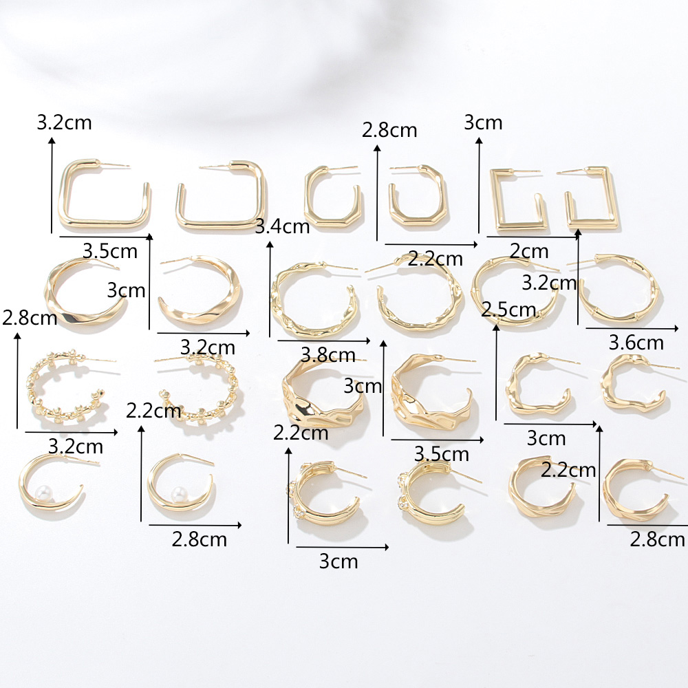 Fashion Geometric Alloy Plating Women's Ear Studs 1 Pair display picture 3