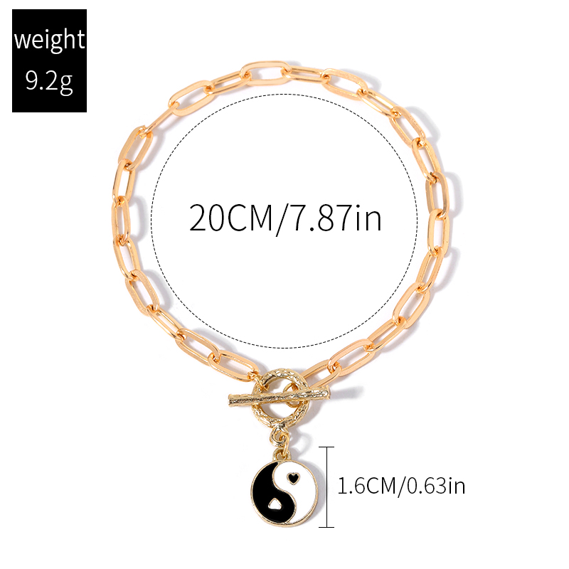 Mode Tai Chi Alliage Vernis Au Four Femmes Bracelet De Cheville 1 Pièce display picture 2