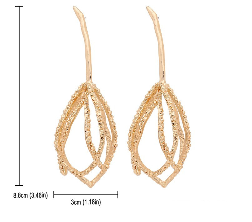 Fashion Flower Metal Plating Women's Drop Earrings 1 Pair display picture 12
