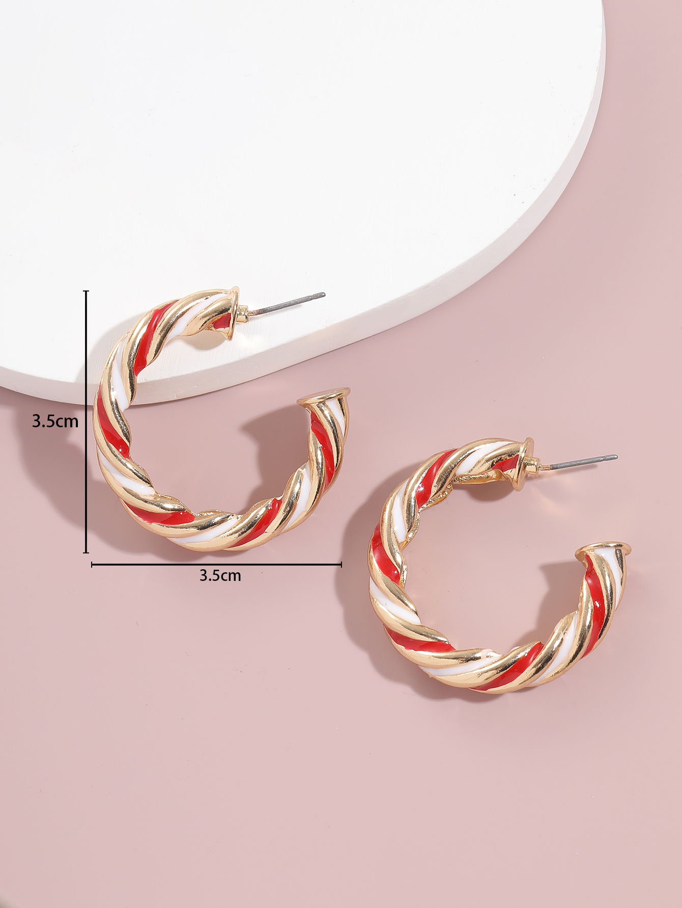 1 Pair Fashion C Shape Alloy Ear Studs display picture 3