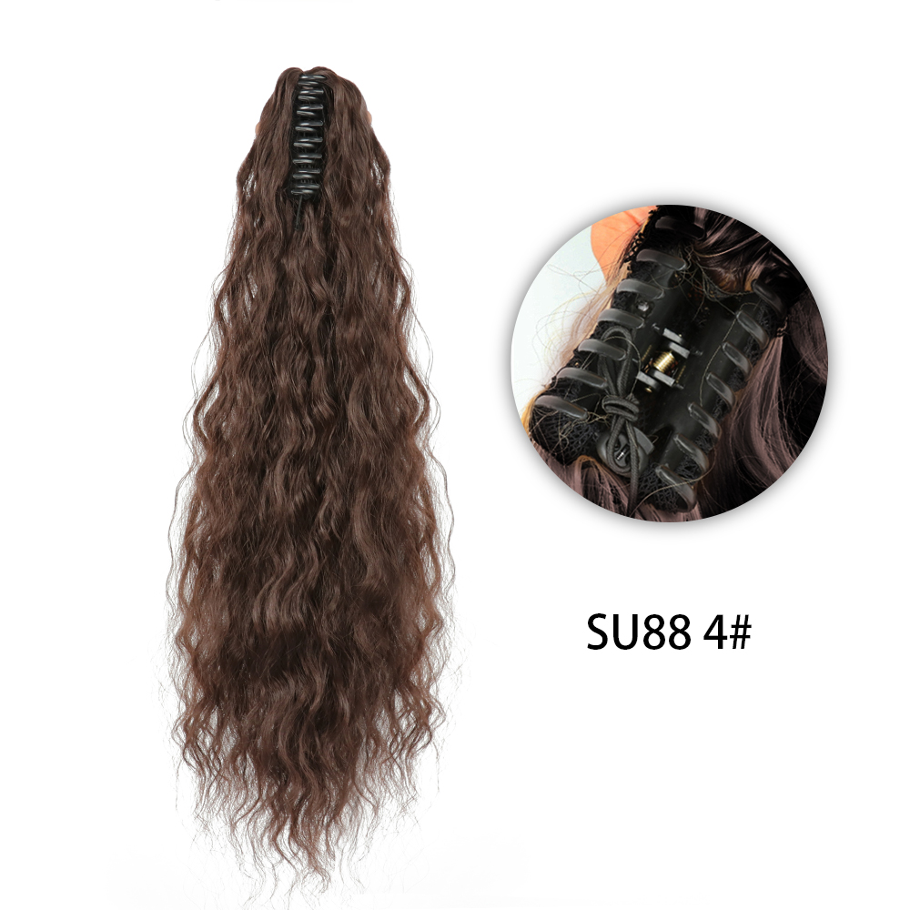 Women's Fashion Brown Gold Black Holiday High Temperature Wire Long Curly Hair Wigs display picture 2