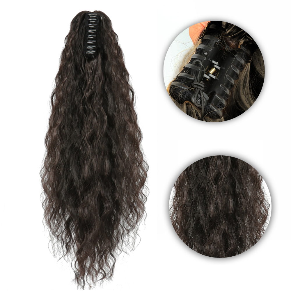 Women's Fashion Brown Gold Black Holiday High Temperature Wire Long Curly Hair Wigs display picture 5