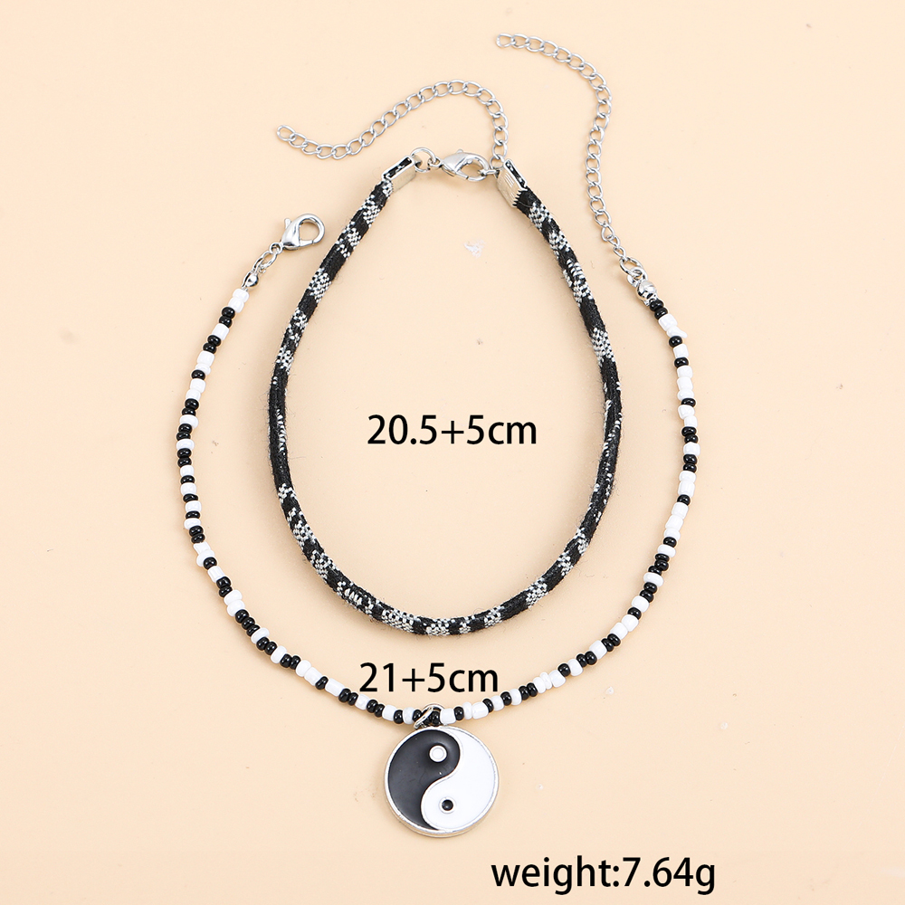 Fashion Gossip Glass Beaded Women's Anklet 2 Pieces display picture 4