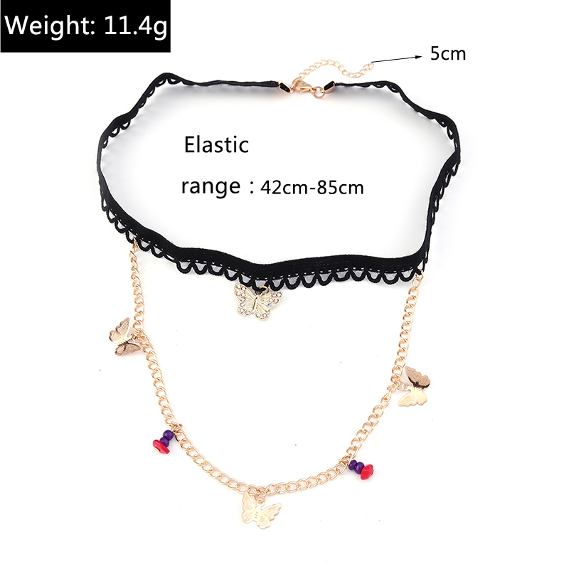 Retro Butterfly Alloy Beaded Rhinestones Women's Body Chain 1 Piece display picture 1
