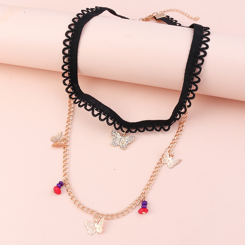Retro Butterfly Alloy Beaded Rhinestones Women's Body Chain 1 Piece display picture 2