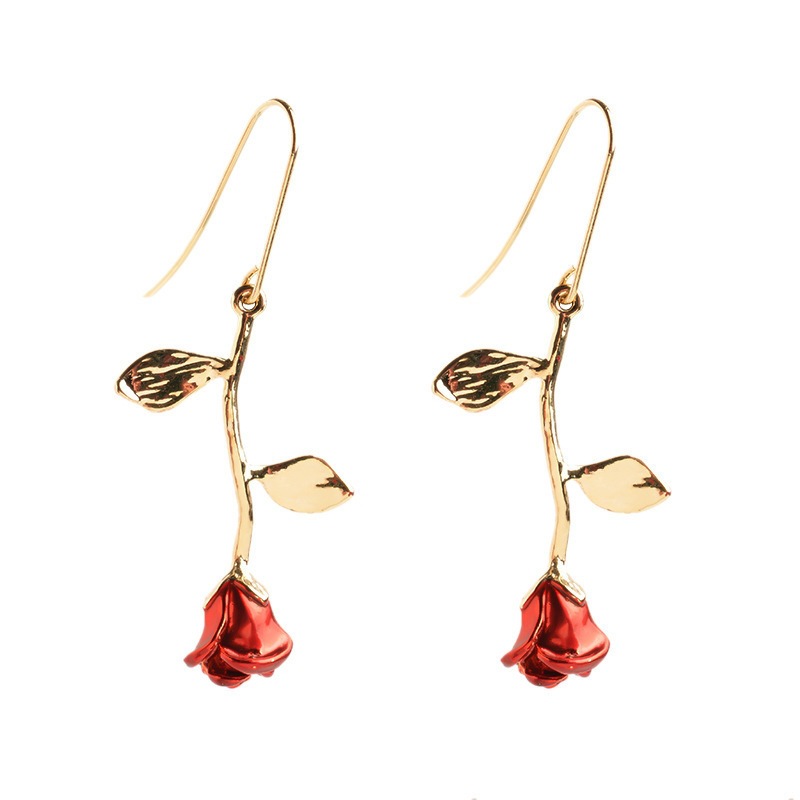 Sweet Flower Alloy Copper Women's Drop Earrings 1 Pair display picture 6