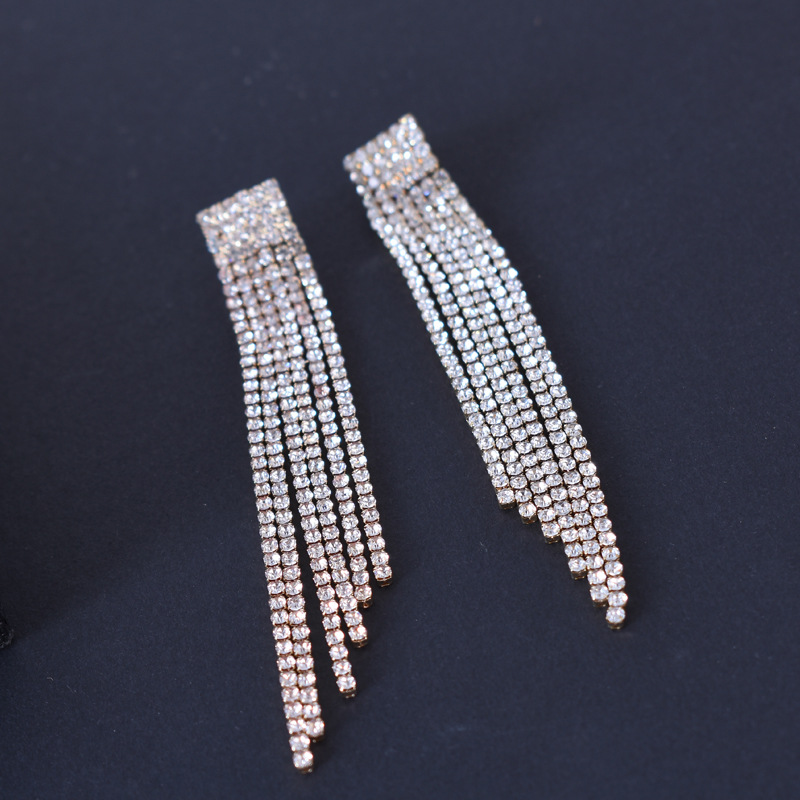 Fashion Geometric Copper Plating Artificial Diamond Drop Earrings 1 Pair display picture 6