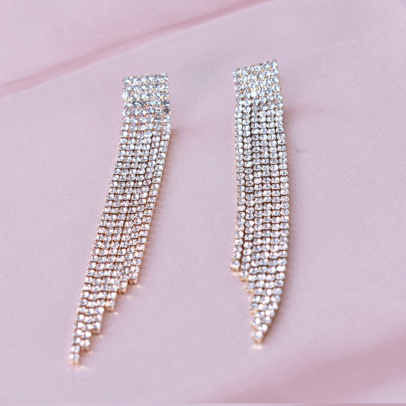 Fashion Geometric Copper Plating Artificial Diamond Drop Earrings 1 Pair display picture 11