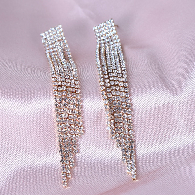 Fashion Geometric Copper Plating Artificial Diamond Drop Earrings 1 Pair display picture 12