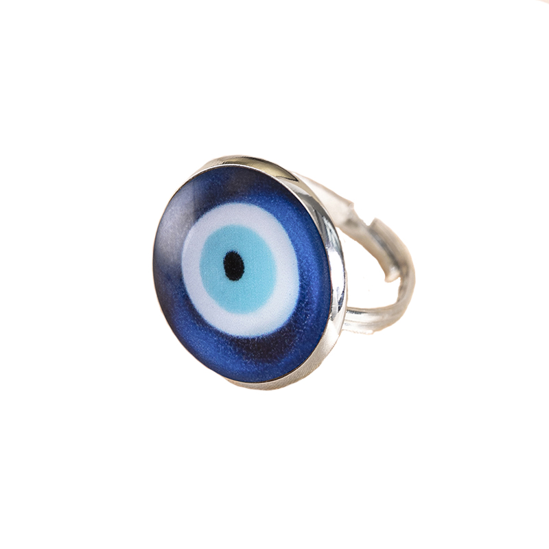 Hip-hop Eye Alloy Inlay Artificial Gemstones Unisex Open Ring display picture 2