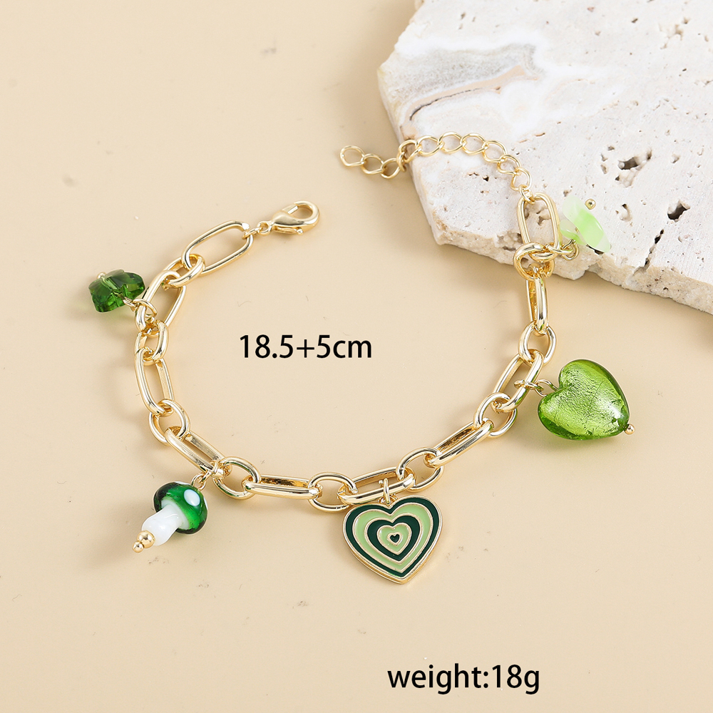 Fashion Heart Shape Alloy Plating Women's Anklet 1 Piece display picture 1