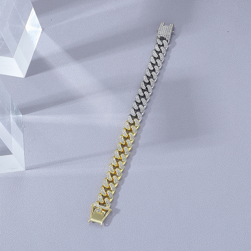 Einfacher Stil Farbblock Legierung Überzug Strasssteine Unisex Armbänder 1 Stück display picture 4