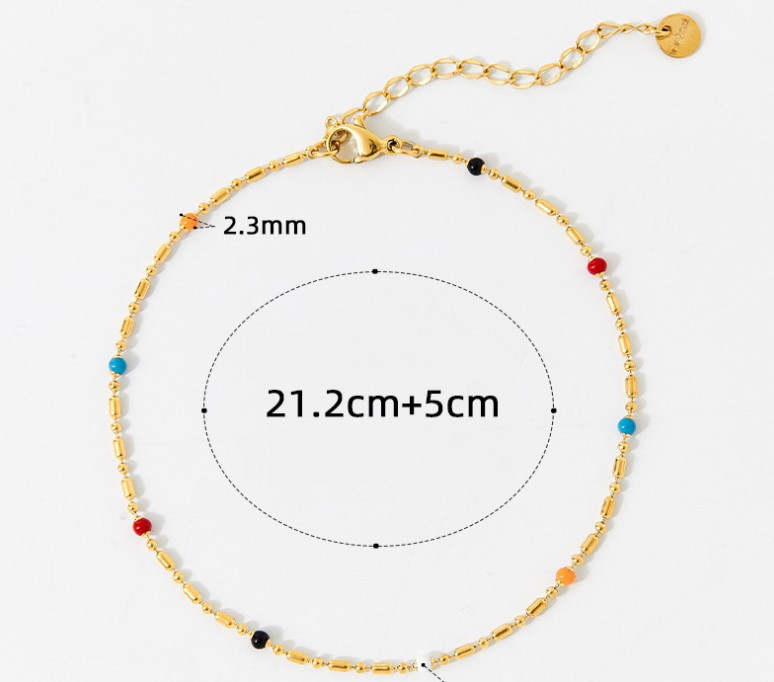 Fashion Solid Color Stainless Steel Plating Women's Anklet 1 Piece display picture 5