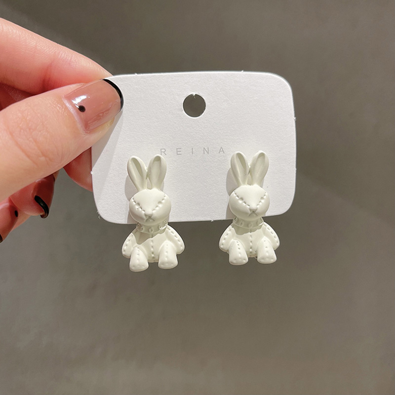 Cute Rabbit Alloy Plating Women's Ear Studs 1 Pair display picture 2