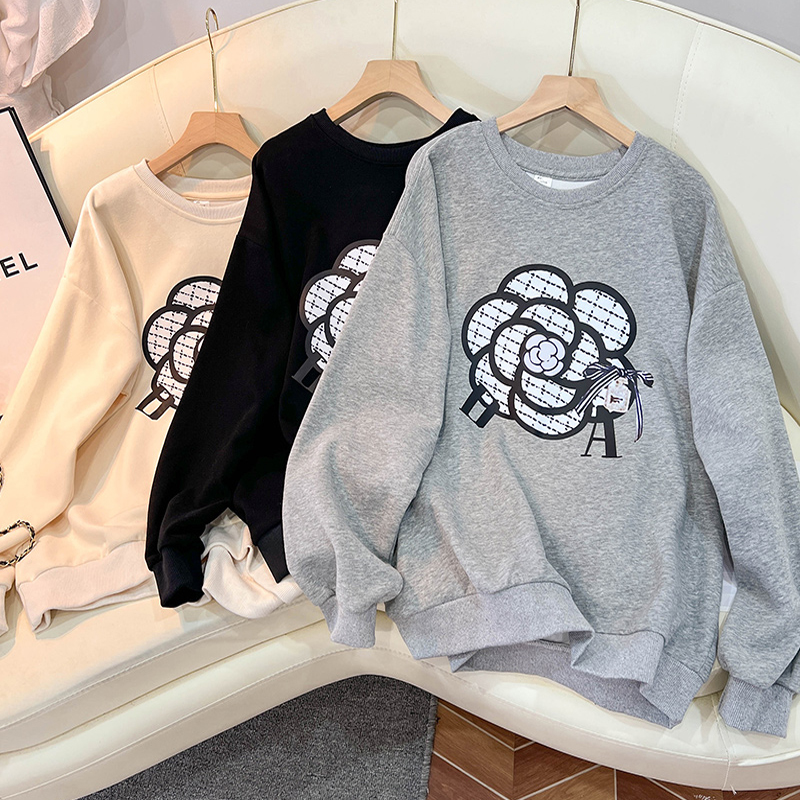 Fashion Flower Polyester Round Neck Long Sleeve Regular Sleeve Hoodie display picture 2