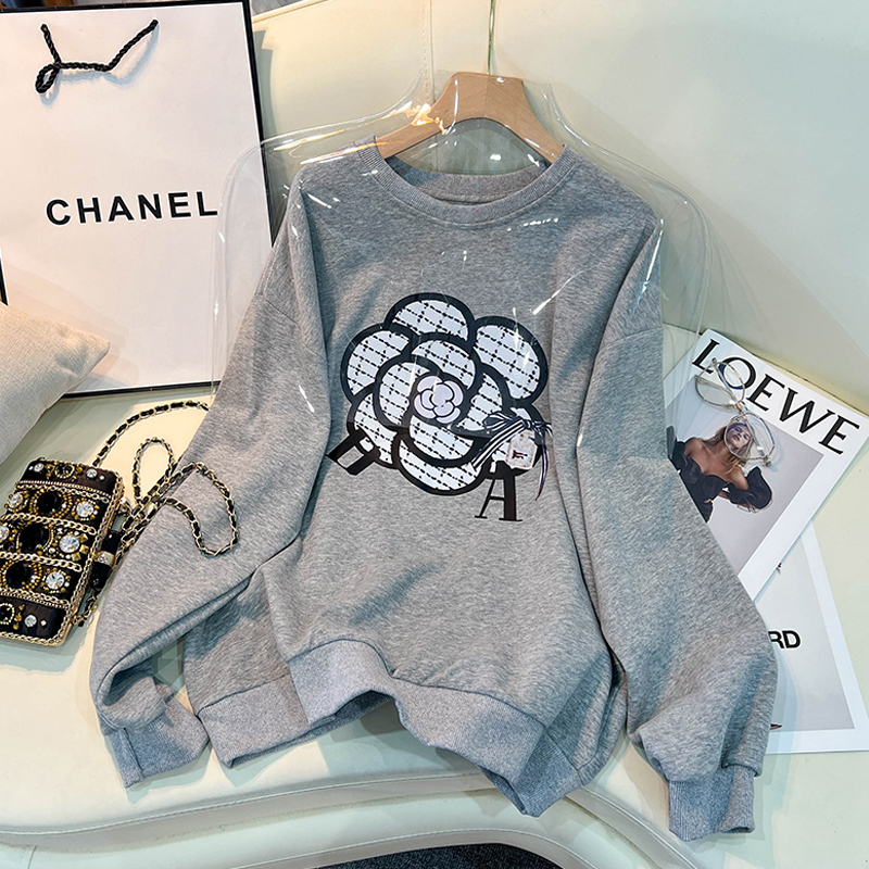 Fashion Flower Polyester Round Neck Long Sleeve Regular Sleeve Hoodie display picture 6