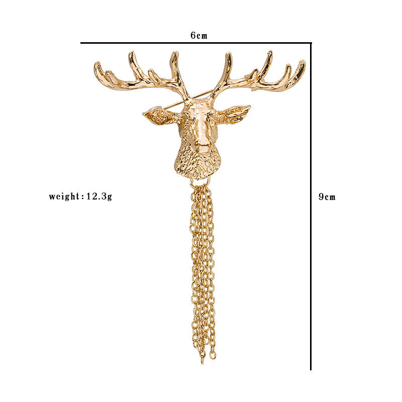 Fashion Elk Alloy Tassel Plating Unisex Brooches display picture 3