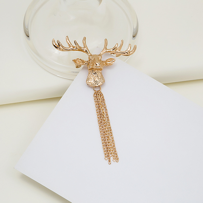 Fashion Elk Alloy Tassel Plating Unisex Brooches display picture 8