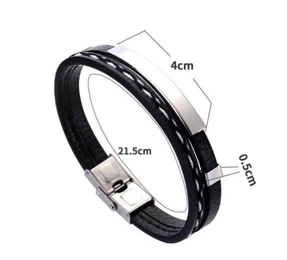 Fashion Geometric Stainless Steel Plating Couple Bracelets display picture 3