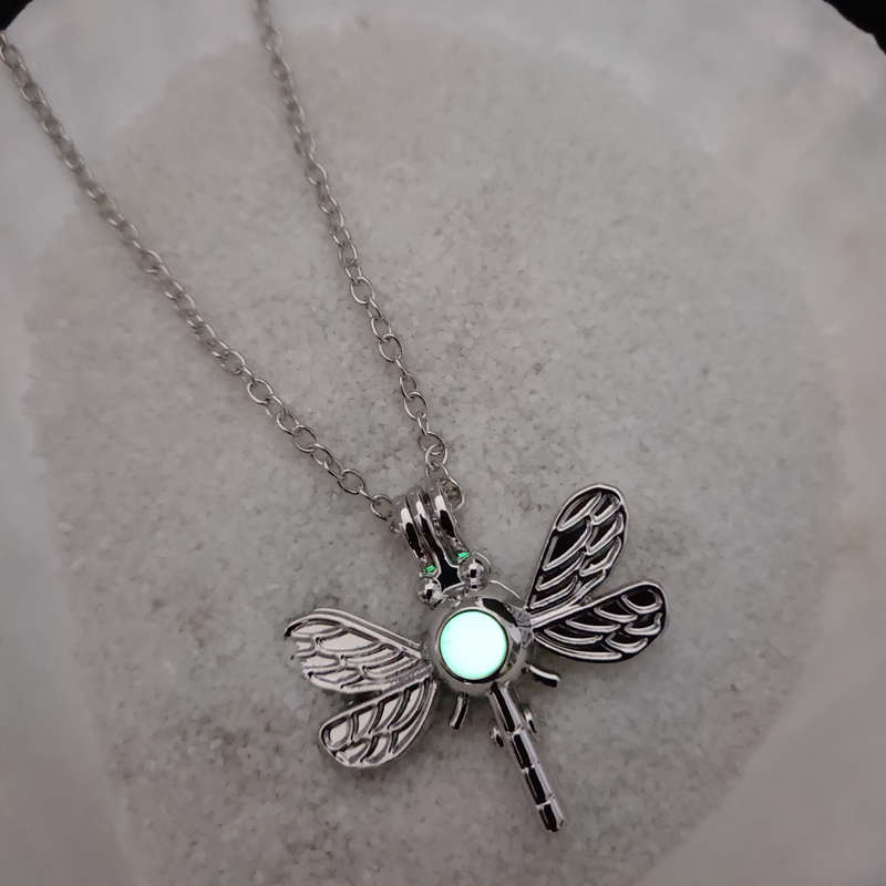 Retro Dragonfly Alloy Luminous Women's Men's Pendant Necklace 1 Piece display picture 20