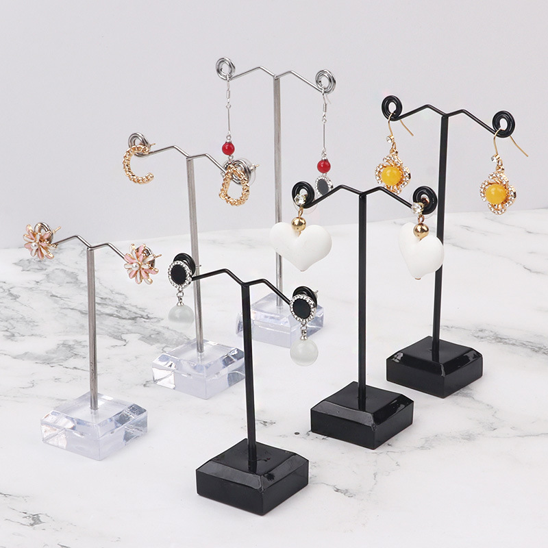 Simple Style T Shape Arylic Stoving Varnish Jewelry Rack display picture 3