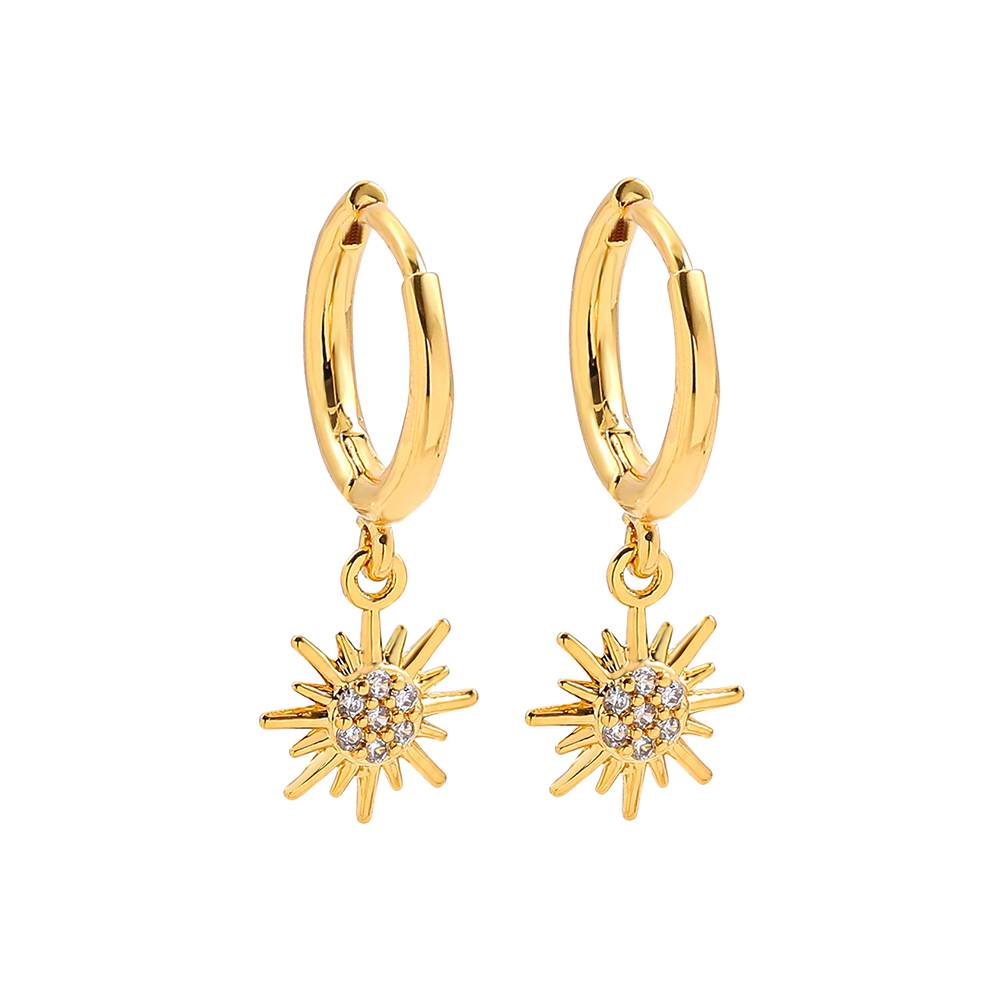 1 Pair Simple Style Shiny Star Water Droplets Plating Inlay Alloy Acrylic Rhinestones Drop Earrings display picture 3