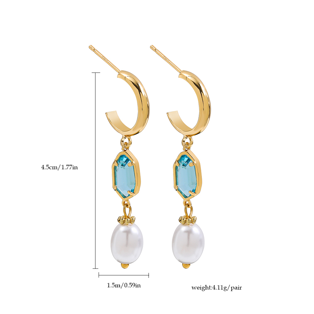 Fashion Star Alloy Inlay Artificial Pearls Women's Dangling Earrings 2 Pieces display picture 2