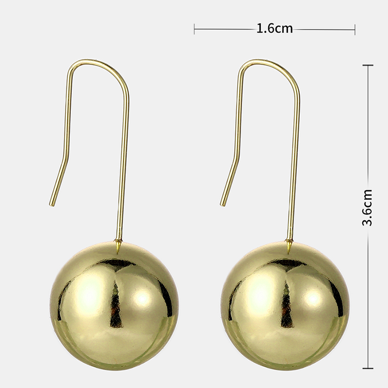 Fashion Round Alloy Women's Drop Earrings 1 Pair display picture 6