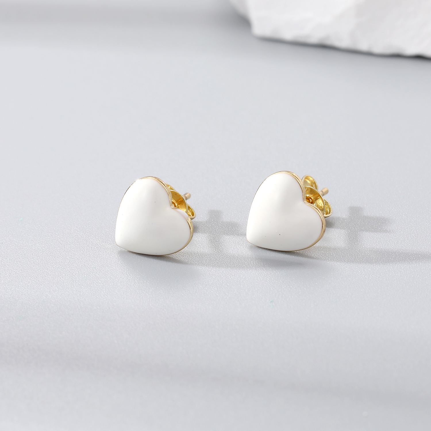 Fashion Heart Shape Alloy Plating Women's Ear Studs 1 Pair display picture 2