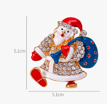 Fashion Santa Claus Alloy Rhinestones Women's Brooches display picture 5