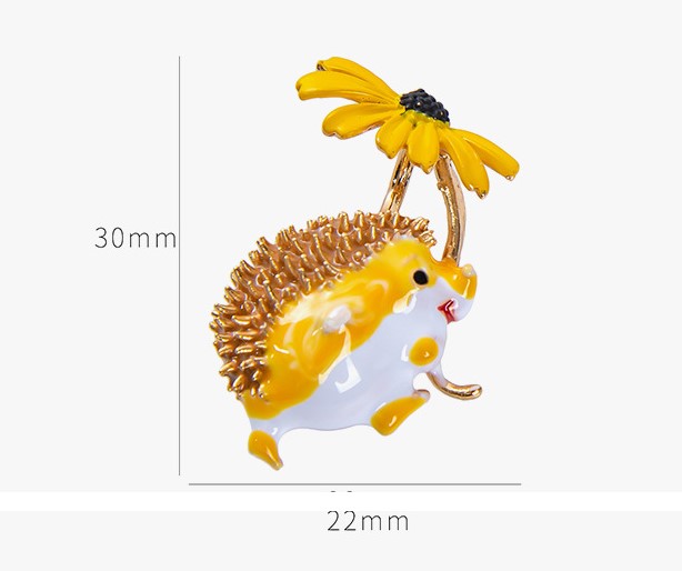 Fashion Hedgehog Alloy Enamel Women's Brooches display picture 6