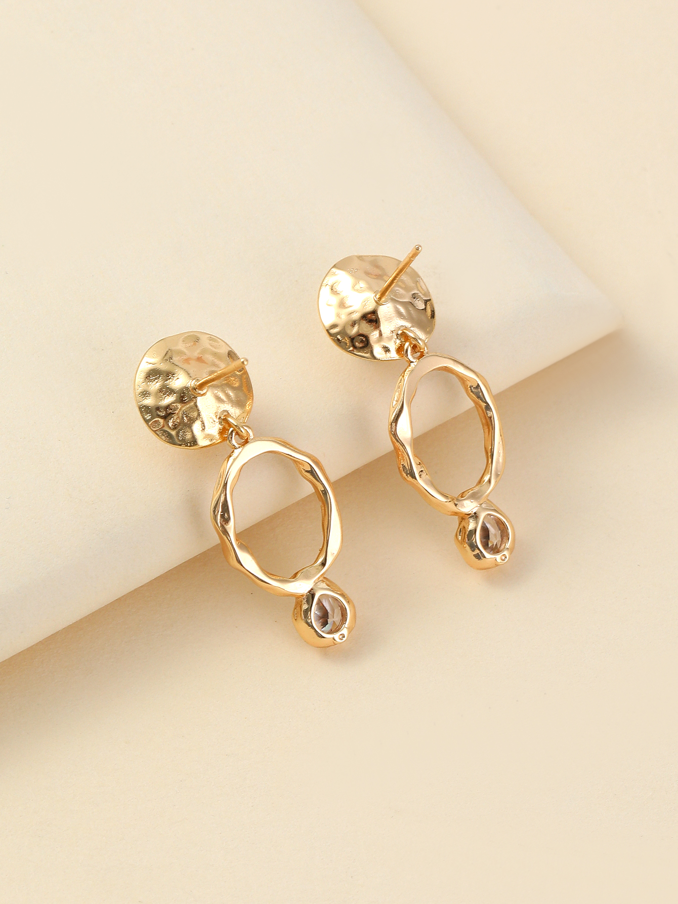 Fashion Geometric Copper Inlay Artificial Pearls Zircon Drop Earrings 1 Pair display picture 3