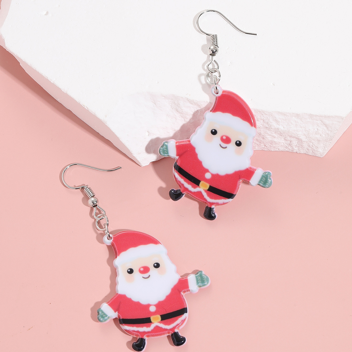 Cute Santa Claus Arylic Women's Ear Hook 1 Pair display picture 1