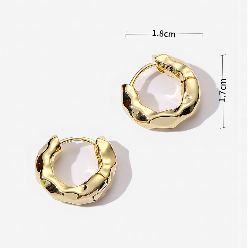 Fashion Round Alloy Plating Women's Earrings 1 Piece display picture 4