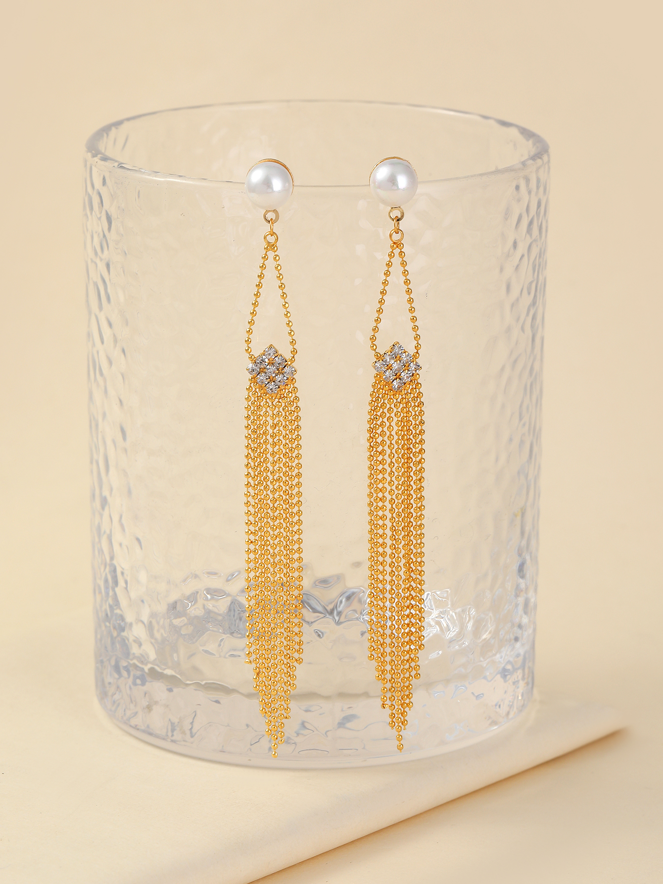 Fashion Tassel Copper Inlay Zircon Drop Earrings 1 Pair display picture 2