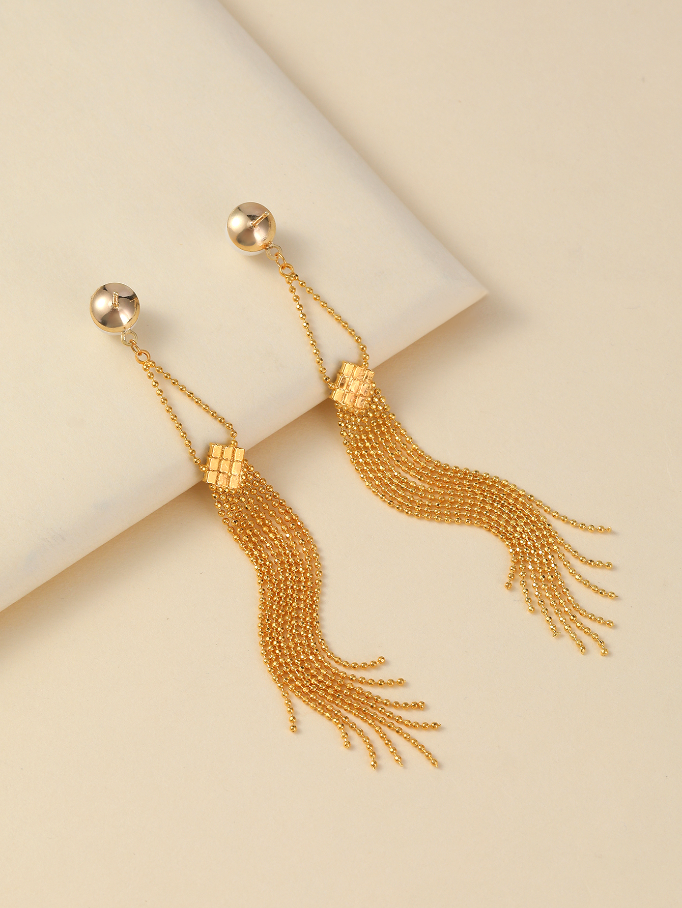 Fashion Tassel Copper Inlay Zircon Drop Earrings 1 Pair display picture 3