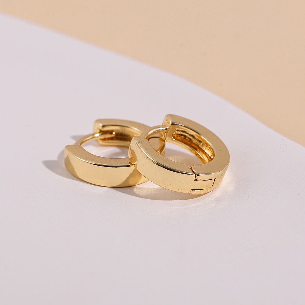 Simple Style Circle Alloy Plating Unisex Hoop Earrings 1 Pair display picture 3