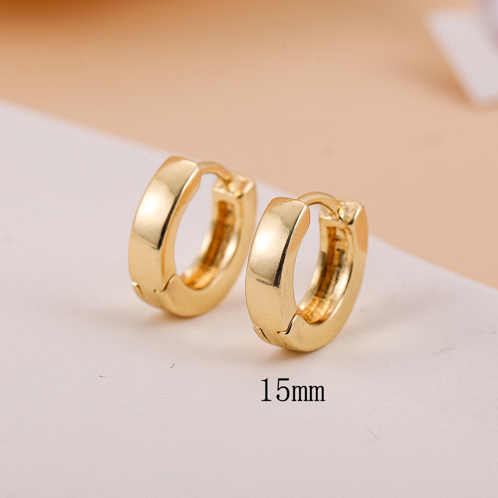 Simple Style Circle Alloy Plating Unisex Hoop Earrings 1 Pair display picture 4