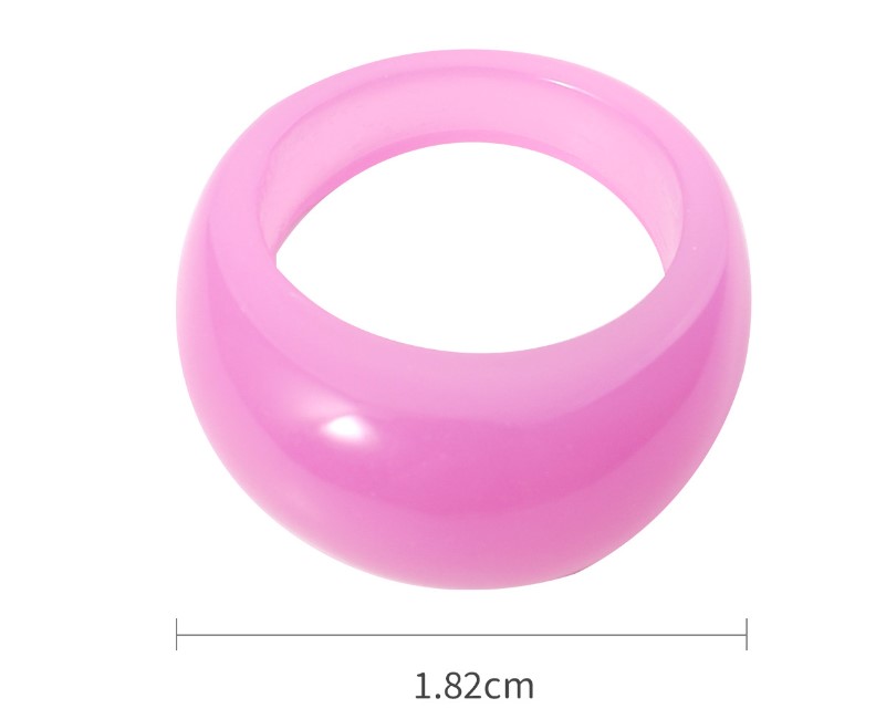 Fashion Round Plastic Resin Polishing Women's Rings display picture 5