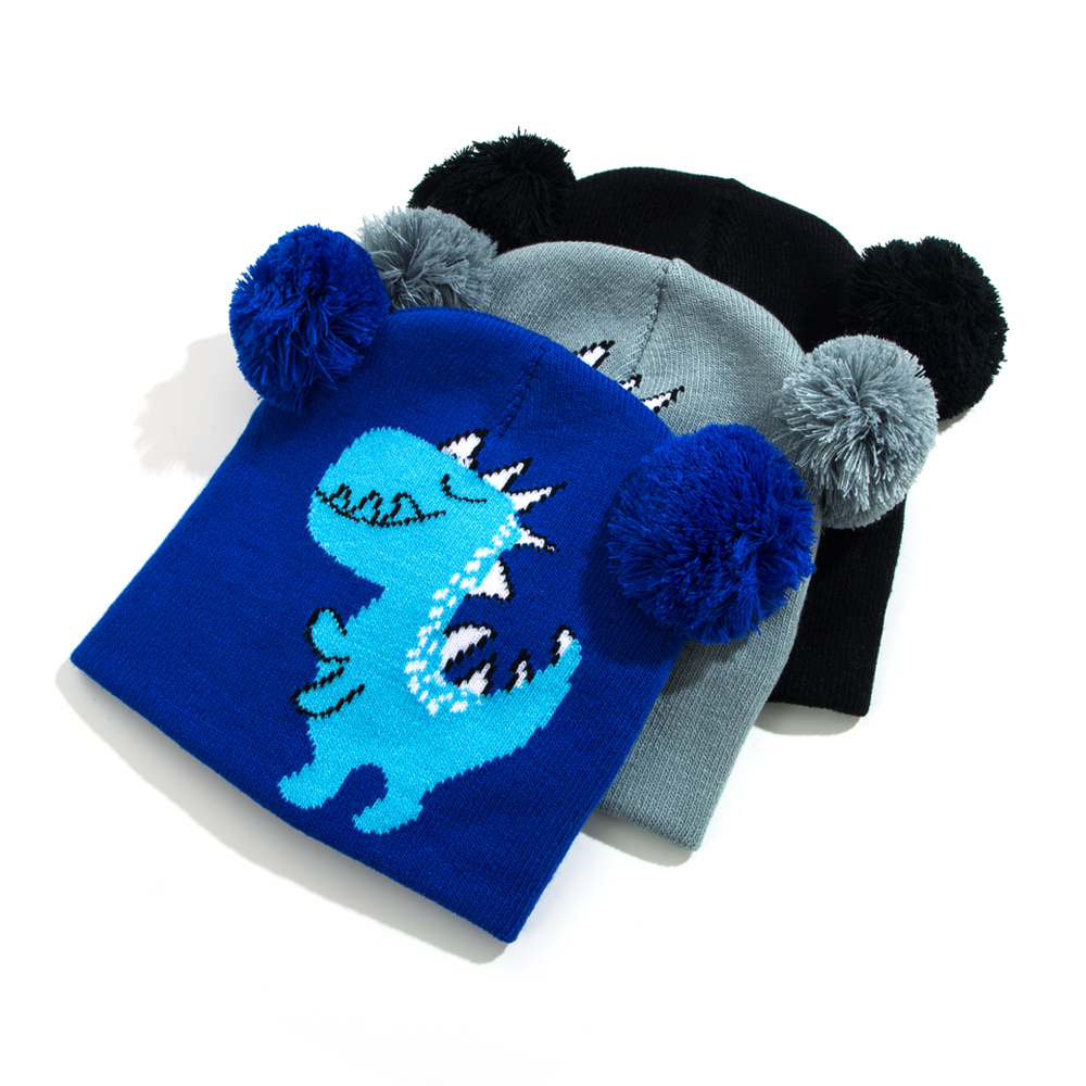 Children Unisex Fashion Dinosaur Crochet Lace Wool Cap display picture 1