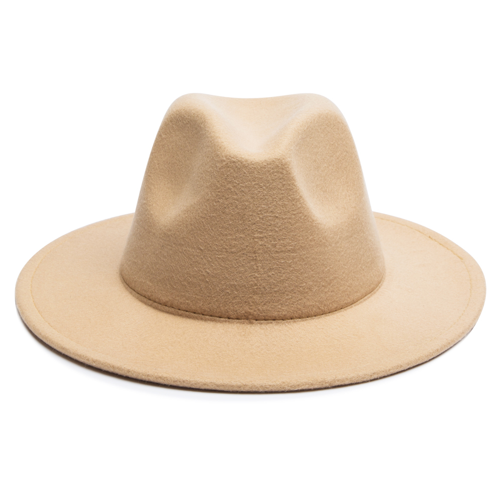 Sombrero Fedora Unisex De Estilo Simple Color Sólido Para Coser Grandes Aleros display picture 9