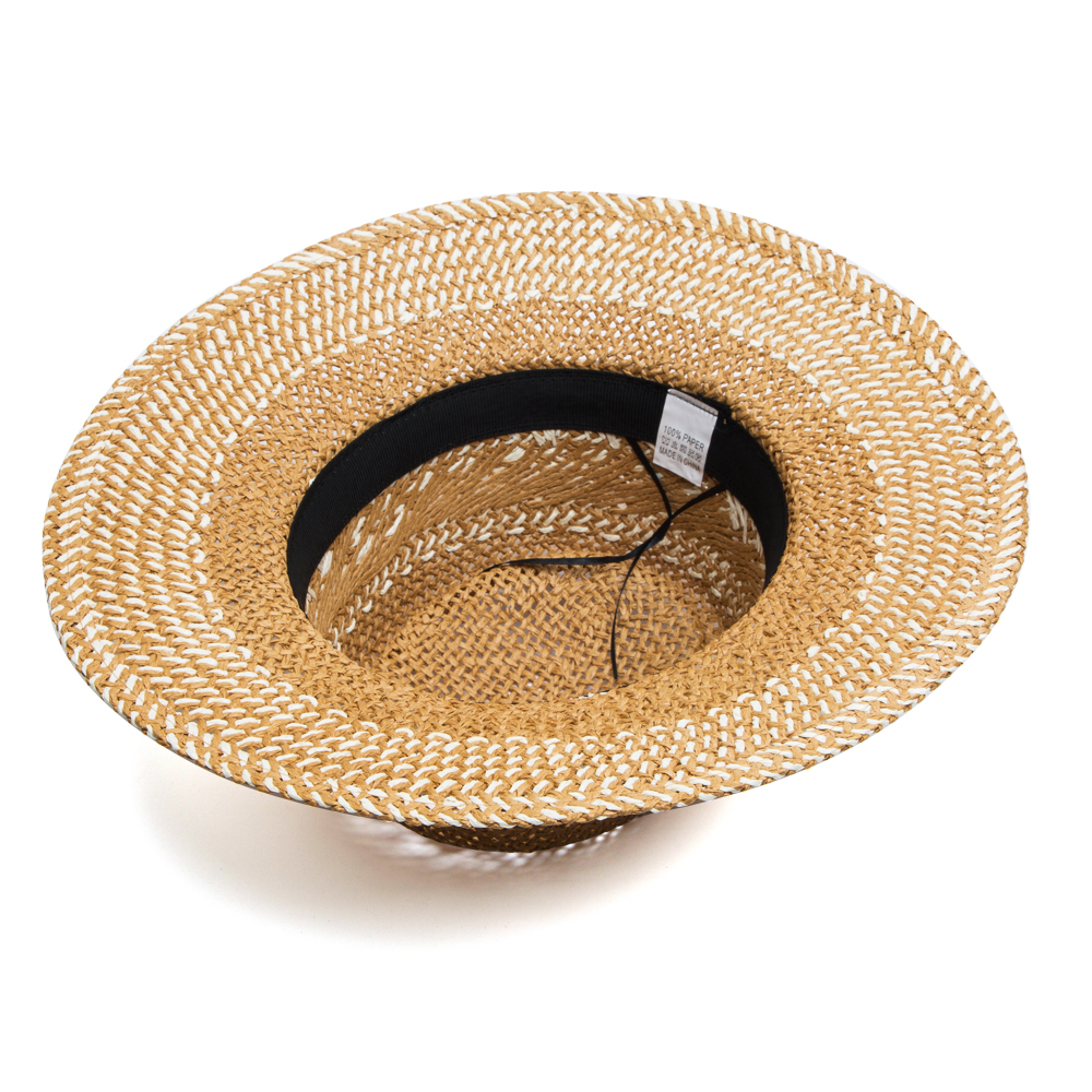 Unisex Simple Style Color Block Braid Big Eaves Straw Hat display picture 6