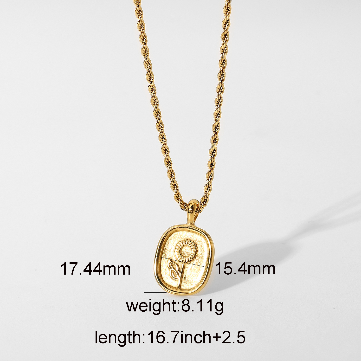 Simple Style Stainless Steel Titanium Steel Plating Gold Plated Pendant Necklace display picture 10