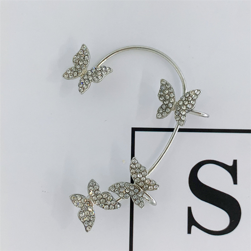 Fashion Butterfly Alloy Inlay Artificial Gemstones Women's Ear Clips 1 Piece display picture 4