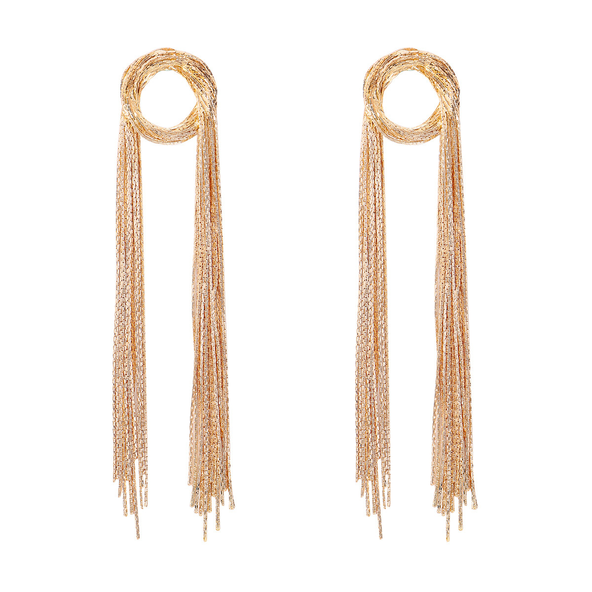 1 Pair Elegant Tassel Plastic Copper Women's Drop Earrings display picture 7