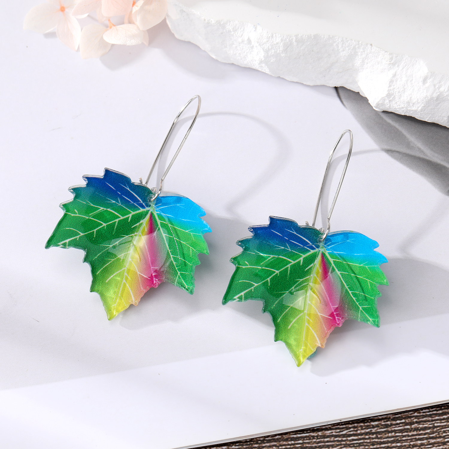 Fashion Leaves Alloy Plating Women's Drop Earrings 1 Pair display picture 8