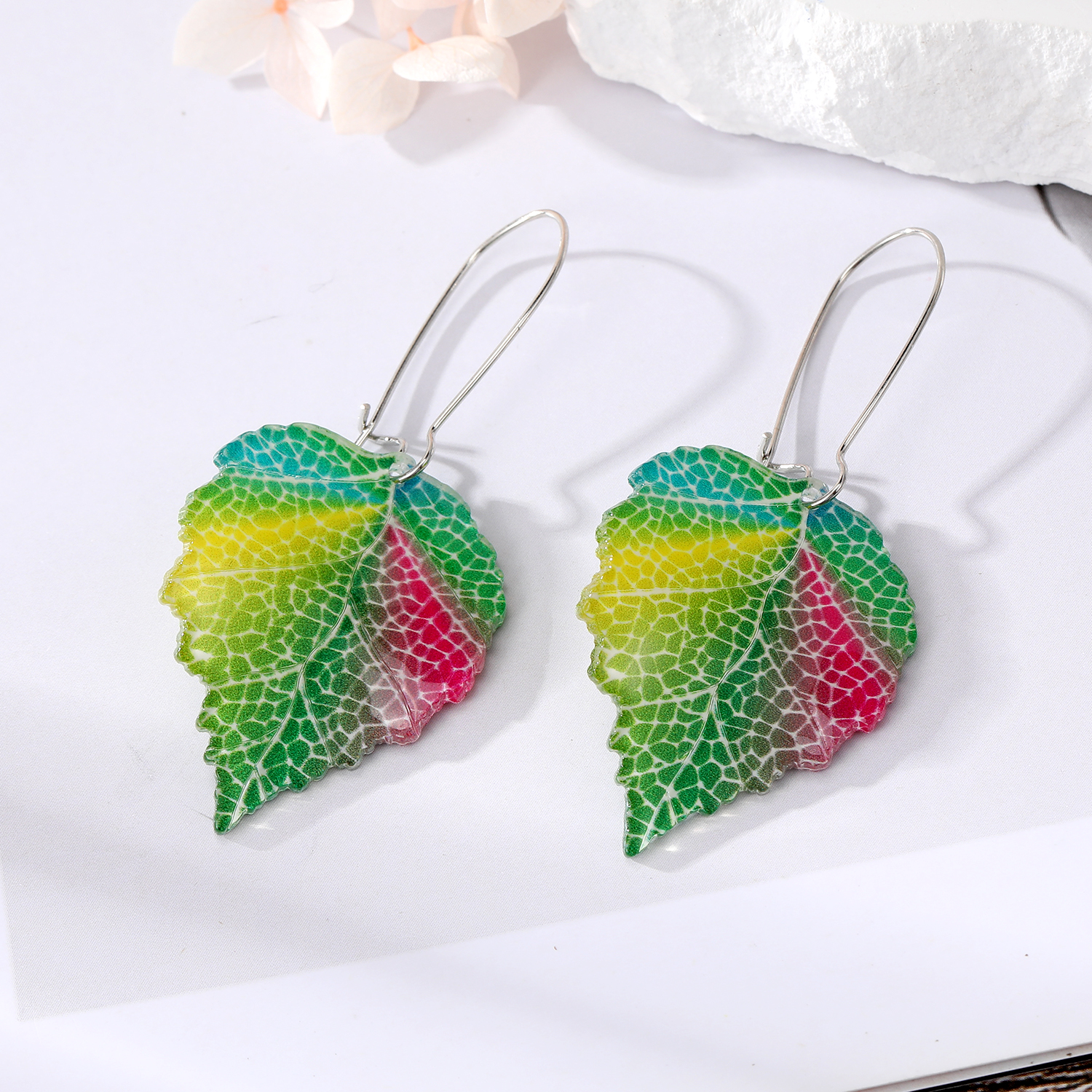 Fashion Leaves Alloy Plating Women's Drop Earrings 1 Pair display picture 9