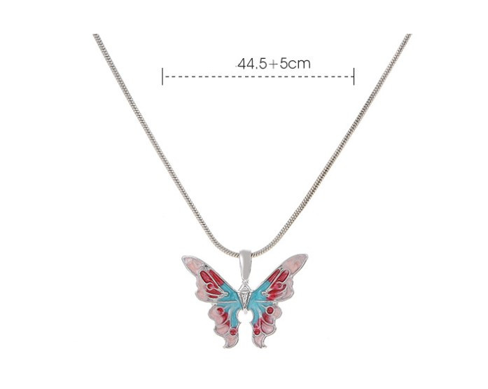 Fashion Butterfly Alloy Enamel Women's Pendant Necklace 1 Piece display picture 6